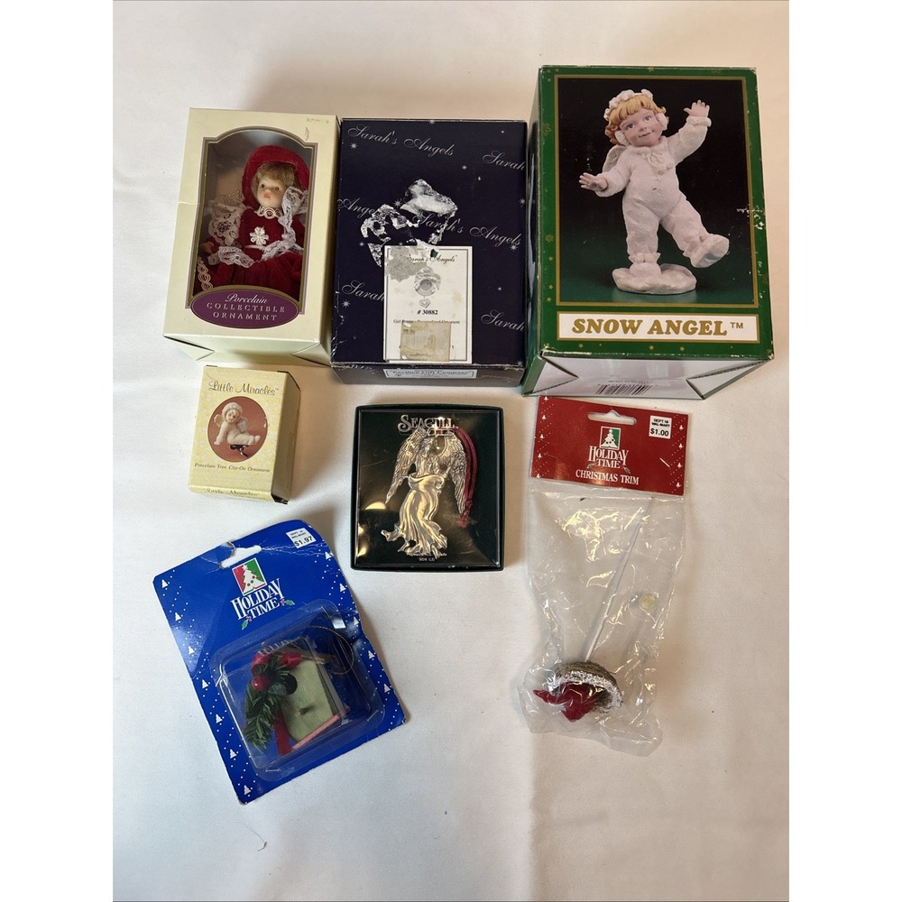 Vintage Christmas Ornament Lot of 7 Different Items 1263